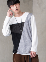 WEGO/ジオメトリック切替えニットソー