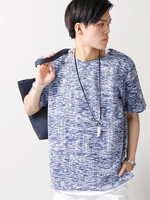 WEGO/ネックレス付きレイヤード総柄Tシャツ