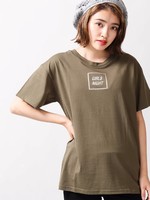 WEGO/メタリックロゴプリントTシャツ