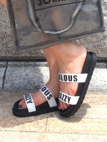 WEGO/ロゴフラットサンダル