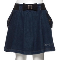 【50%OFF】リボンつきデニムスカパン