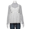 【50%OFF】【キッズサイズ向け】リボンつきフレア切り替えキャミソール×ハイネックTシャツセット