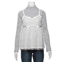 【50%OFF】【キッズサイズ向け】リボンつきフレア切り替えキャミソール×ハイネックTシャツセット