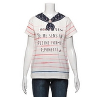 【50%OFF】スカーフつきボーダーTシャツ