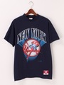 90's プリントTシャツ  NewYorkYankees ニューヨークヤンキース MBL  