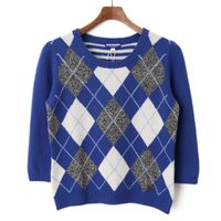 【新品】 アーガイルセーター 38 バーバリーブルーレーベル 48911 BURBERRY BLUE LABEL ブルー系 レディース