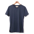 【新品】 クルーネック ラウンドカット 半袖Tシャツ M バーバリー y-001396 BURBERRY ネイビー メンズ