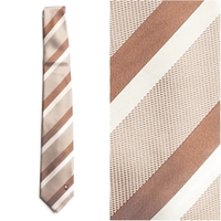 【新品】 クレストブリッジ クレストブリッジ　ストライプネクタイ  68408 CRESTBRIDGE ブラウン メンズ