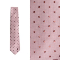 【新品】 クレストブリッジ スクエアドット柄　ネクタイ  68871 CRESTBRIDGE ピンク メンズ