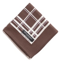 【新品】 ストライプ　ハンカチ  バーバリー 72691 BURBERRY ブラウン メンズ