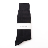【新品】 ソックス チェック  バーバリーロンドン 45882 BURBERRY LONDON ネイビー系 メンズ