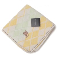 【新品】 タオルハンカチ　アーガイル  バーバリーロンドン 69337 BURBERRY LONDON イエロー レディース