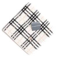 【新品】 チェック　ハンカチ  バーバリー 72625 BURBERRY ホワイト メンズ