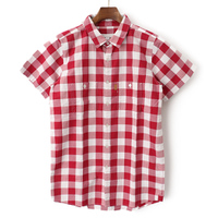 【新品】 チェック半袖シャツ 14Y(164cm) バーバリーロンドン 47575 BURBERRY LONDON レッド系 ボーイズ