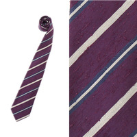 【新品】 ネクタイ（ストライプ）  バーバリーロンドン 50070 BURBERRY LONDON パープル系 メンズ