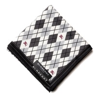 【新品】 ハンカチ　アーガイル  バーバリーロンドン 68808 BURBERRY LONDON グレー レディース