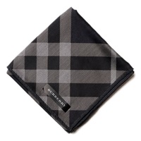 【新品】 ハンカチ　チェック  バーバリーロンドン 68806 BURBERRY LONDON ブラック レディース