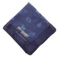 【新品】 ハンカチ　柄  バーバリーロンドン 69189 BURBERRY LONDON ネイビー レディース