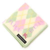 【新品】 ハンカチ（アーガイル）  バーバリー 58000 BURBERRY イエロー系×ピンク系 レディース