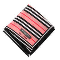 【新品】 ハンカチ（ボーダー）  バーバリーロンドン 51364 BURBERRY LONDON ピンク系×ブラック系 レディース