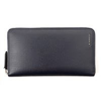 【新品】 バーバリーロンドン ラウンドファスナー長財布 ネイビー 牛革 y-000968