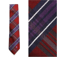 【新品】 ブラックレーベル クレストブリッジ シルクチェックネクタイ  66957 BLACK LABEL CRESTBRIDGE ボルドー メンズ