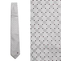 【新品】 ブラックレーベル クレストブリッジ ドットシルクネクタイ  68002 BLACK LABEL CRESTBRIDGE シルバー メンズ
