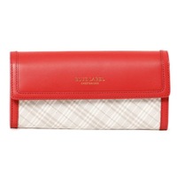 【新品】 ブルーレーベル クレストブリッジ マイクロチェック　ロングウォレット  cb-000497 BLUE LABEL CRESTBRIDGE レッド レディース