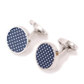 【新品】 円型カフス 1.6cm バーバリー y-000532 BURBERRY ネイビー系 メンズ