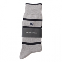 【新品】 靴下（ボーダー） 25〜27 バーバリー 53412 BURBERRY グレー系 メンズ