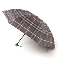 【新品】 傘 チェック 袋付き 55サイズ 親骨55cm 折りたたみ時25cm バーバリー 71864 BURBERRY グレー メンズ