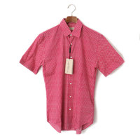 【新品】 総柄半袖シャツ S バーバリーロンドン 49250 BURBERRY LONDON ピンク系 メンズ