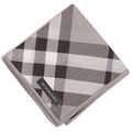 【新品】 薄手 ハンカチ チェック  バーバリー 72217 BURBERRY グレー メンズ