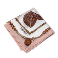 【新品】 薄手 ハンカチ ベルト柄  バーバリー 70380 BURBERRY ピンク レディース