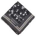 【新品】 薄手 ハンカチ 花柄  バーバリー 72012 BURBERRY ブラック レディース