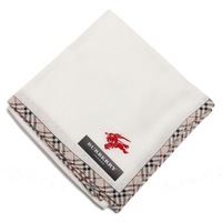 【新品】 薄手 ハンカチ 無地  バーバリー 71799 BURBERRY ホワイト レディース