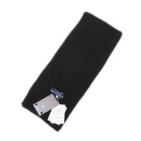 【新品】 無地マフラー 158×14.5cm バーバリーブルーレーベル 48263 BURBERRY BLUE LABEL ブラック系 レディース