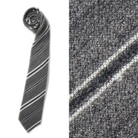 【新品】バーバリーブラックレーベル ストライプネクタイ 36411 グレー系 メンズ 