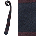 【新品】バーバリーロンドン 42807 ボーダー柄ネクタイ レッド×ブルー  メンズ 幅広ボーダーで胸元のワンポイントを抑えめに