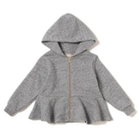 ぺプラム裏毛ジップパーカー