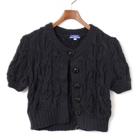 コットンニット　半袖ボレロ 38 バーバリーブルーレーベル 74430 BURBERRY BLUE LABEL ネイビー メンズ
