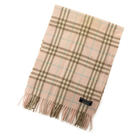 チェックマフラー 141×29cm バーバリーロンドン 44172 BURBERRY LONDON ピンク系 メンズ
