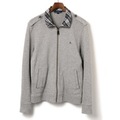 チェック切替ハイネックジップアップコットンブルゾン L バーバリーブルーレーベル 71015 BURBERRY BLUE LABEL グレー メンズ