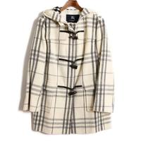 チェック柄ロングダッフルコート 15A バーバリーロンドン 68034 BURBERRY LONDON ホワイト レディース