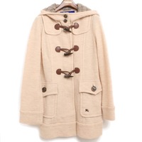 トグルボタンウールダッフルコート 38 バーバリーブルーレーベル 73894 BURBERRY BLUE LABEL ベージュ レディース