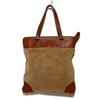 バーバリー デカロゴレザーハンドバッグ 31553 ベージュ系 型押しのロゴデザイン