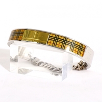 バーバリー バングル シルバー チェックがお洒落 24582