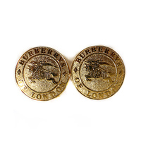 バーバリー ロゴイヤリング 27542 ゴールド系   明るめゴールドで上品に