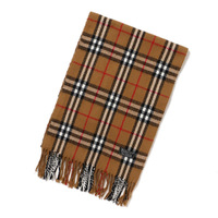 バーバリーズ 41523 チェックマフラー ベージュ系 メンズ カジュアルな英国チェック