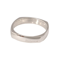 バーバリーズ リング（スクエア型） 40646 シルバー系 10号　シンプルなロゴ刻印リング